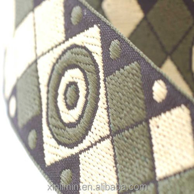 100% βαμβακερό ύφασμα Custom Design Double Face Jacquard Εθνοτική δαντέλα Εμβορδισμένη κορδέλα