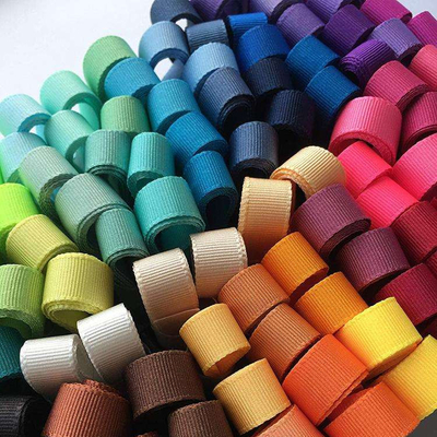 6mm-40mm 196 επιλογές χρώματος Custom Strip Polyester Grosgrain Ribbon σε σατέν