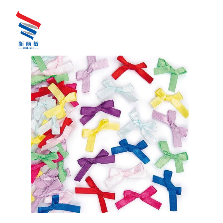 100% Polyester Pre Made Mini Satin Ribbon Bow για εσώρουχα Προσαρμόσιμη και OEM Καλωσορίσατε